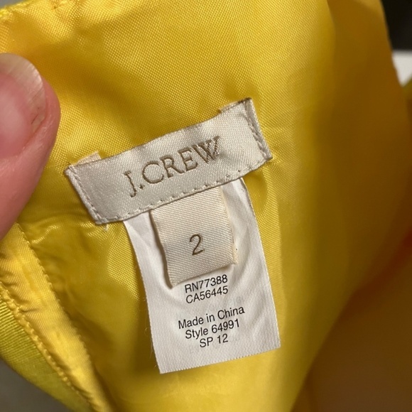 J Crew Textured Cotton Dress For Women in yellow size 2 - Picture 4 of 4
